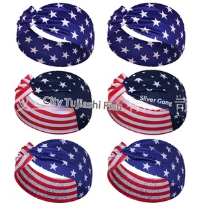 Diadema deportiva retro con estrellas del Día de la Independencia de la bandera estadounidense, absorbente de sudor, para yoga, correr, decorativa, para fiestas en interiores/exteriores - Product Image 5