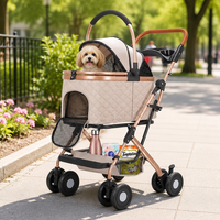 Poussette pour animaux de compagnie pliable, légère, durable, à 4 roues, en tissu Oxford, chariot de transport pour chiens et chats