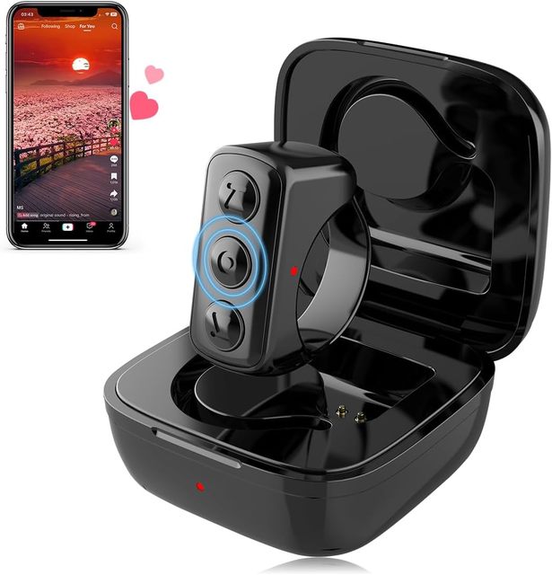 Fashion Smart Ring App Controlled Remote & Dial Call IP67 Waterproof Magnetic/Type-C Charging for IOS Android Phones