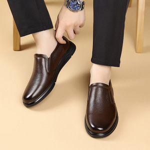 Zapatos Casuales de Cuero de Vaca de Primera Calidad, Sin Cordones, Tacón Bajo, Suela Suave, Mocasines Modernos para Adultos, Color Sólido, Grosor Estándar - Product Image 2