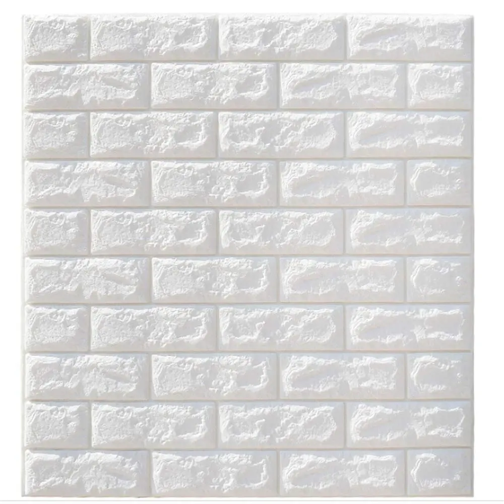 Cina vendita calda colori solidi PE Wall Foam 3D Wallpaper Sticker Foam Wall Brick Sticker per la decorazione dell'hotel