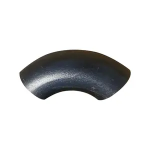 أنابيب تركيب للمرفق من الفولاذ الكربوني A234 Wpb المطبوع باللون الأسود بسعر جيد مرفق بمعدل 90 درجة