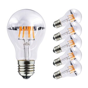 LEDフィラメントハーフクローム電球ミラー付きヴィンテージ電球6W (60W相当) G80/G25E26ミディアムベースウォームホワイト<span class=keywords><strong>270</strong></span>