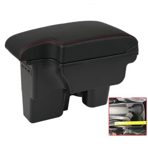 Reposabrazos de Cuero para Toyota Hilux 2014~2020, Caja de Almacenamiento USB, Accesorios para la Consola Central del Automóvil - Product Image 1