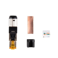 Precio de fábrica Ftp blindado sin herramientas Rj45 8p8c Cat7 Cat8 enchufe de terminación de campo Conector sin herramientas Cat8 enchufe sin herramientas