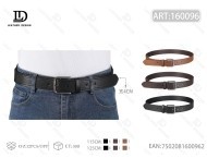 Cintura da uomo 4,0 cm con fibbia in lega e punta rivestita - Product Image 1