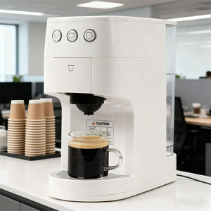 Machine à café à capsules K-Cup : 1 touche pour un Americano chaud, un Espresso ou un <span class=keywords><strong>Lungo</strong></span>, compatible avec les capsules Nespresso, <span class=keywords><strong>Dolce</strong></span> <span class=keywords><strong>Gusto</strong></span> et le café en poudre K-cup - Product Image 4