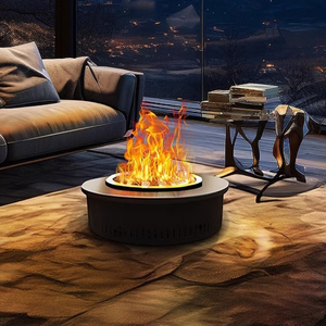 Chimenea Moderna Redonda 3D de Vapor de Agua, Chimenea Artificial Independiente con Llama de Vapor para Patio Trasero de Villa y Patio de Hotel - Product Image 4