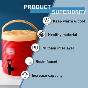 Baril isotherme en acier inoxydable 9L <span class=keywords><strong>de</strong></span> grande capacité pour la soupe aux hôtels, le thé et le lait. - Product Image 4