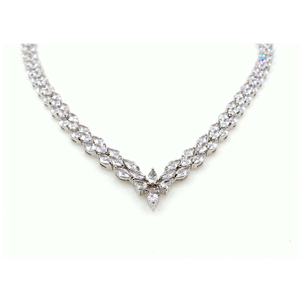 Collier tennis élégant en argent 925 avec moissanite marquise, style collier, pour mariage, anniversaire ou soirée - Product Image 5