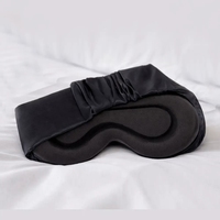 Masque oculaire contour en forme d'oreiller, plus doux que les masques en soie pour dormir, masques de sommeil pour femmes et hommes, sans pression sur les yeux, légers