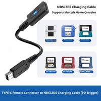 Adaptateur de chargeur PD USB-C vers 3DS/2DS/NEW 3DS XL/NDSi/3DS XL, câble adaptateur de charge rapide haute vitesse PD