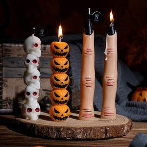 Juego <span class=keywords><strong>de</strong></span> Velas Decorativas Hechas a Mano con Aroma Personalizado <span class=keywords><strong>de</strong></span> Calavera <span class=keywords><strong>de</strong></span> Calabaza para Halloween, Recuerdo <span class=keywords><strong>de</strong></span> Fiesta - Product Image 2