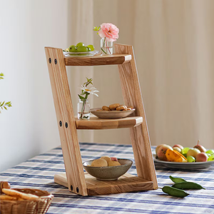 <span class=keywords><strong>Étagère</strong></span> de présentation en bois avec <span class=keywords><strong>étagère</strong></span> inclinée pour l'organisation du bureau à domicile, porte-revues et rangement de matériel de lecture - Product Image 3