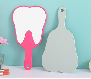 Zonyin biểu tượng tùy chỉnh cầm tay mỹ phẩm răng-hình gương New lớn Nhựa nha khoa Pocket gương cá nhân xử lý khuyến mại - Product Image 6