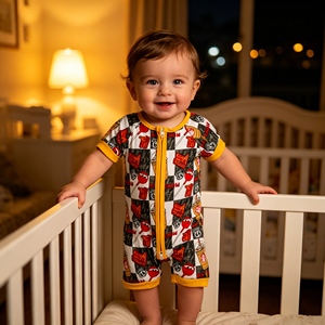 Ensemble de pyjama court pour bébé en bambou Ruidian, de haute qualité, neuf, <span class=keywords><strong>1</strong></span> pièce, pour le printemps et l'été, vêtements pour bébé en bambou - Product Image 3