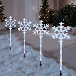Solar Snowflake Garden <b>Light</b> <b>Outdoor</b> Waterproof White LED Solar Powered Holiday Decoration - Product Image 2