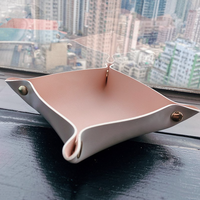 YY Baki Kustom Perhiasan Kulit Makeup Kosmetik Kulit Valet Tray Kantor Organizer