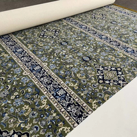 Tapis de prière musulman et tapis en nylon Axminster lavable, fabriqué à la machine, pour mosquée et église, bleu
