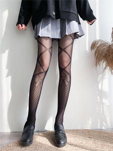 2024 saint valentin cadeau Sexy bas noir rose vif bas collants résille collants dentelle Leggings pour femmes Rose coeur motif - Product Image 4