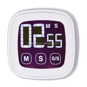 Timer dapur layar sentuh Digital Timer hitung mundur/menghitung dengan Alarm keras tampilan besar lampu belakang magnetik