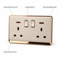 Nouvelle prise murale électrique 13A au design incurvé, durable, avec Ethernet, ignifuge, pour projets de décoration intérieure
