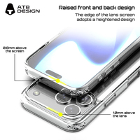 Étui de téléphone magnétique étanche antichoc ultra-fin en TPU+PC transparent anti-jaunissement ATB pour 18 Pro Max