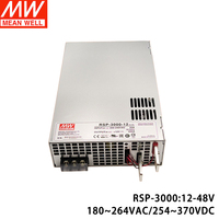 Alimentation électrique Mean Well RSP-3000-12 3000W à sortie unique AC 110V/220V DC 24V 125A SMPS, efficacité 90%, automatisation industrielle