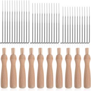 Aiguille à feutrer de haute qualité avec manche en bois, kit d'aiguilles à feutrer en laine, outils d'aiguilles à feutrer faits à la main - Product Image 1