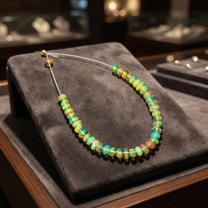 Ópalo etíope natural pulido liso en forma de rondel, cuentas sueltas de piedras preciosas multicolor, Gopika Exports para la fabricación de joyas. - Product Image 2