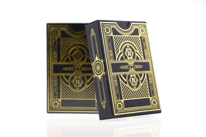 Cartes à jouer avec vernis mat or imprimé blanc 300g de divertissement de haute qualité design personnalisé personnalisé en gros - Product Image 5