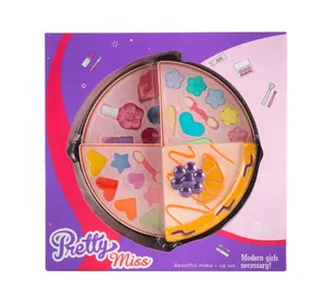 Пластиковый игровой набор в форме пиццы, игрушка для макияжа