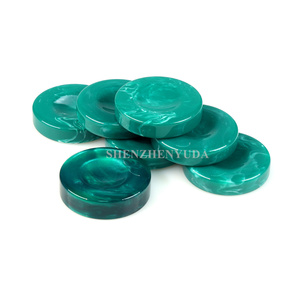 Jeu de dames en résine marbrée verte de grande taille de 1,75 à 2,0 pouces, pièces de rechange personnalisées - Product Image 3