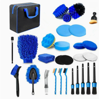 Ensemble de brosses anti-poussière pour voiture de qualité supérieure, brosse en microfibre douce, nettoyage des aérations de voiture, porte-gobelets, accessoires multifonctionnels pour le lavage de voiture
