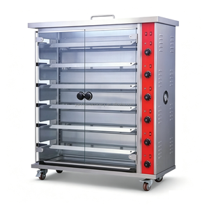 Four à rôtisserie électrique commercial en acier inoxydable pour poulet entier, avec moteur, pour usage domestique et en restaurant - Product Image 2