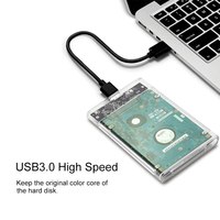 Casing Disk Hard Drive eksternal kabel mikro Tipe C 3.0 "Enclosure HDD transparan USB 2.5" 2.5 inci kotak SATA untuk komputer HDD SSD