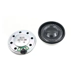 28毫米圆形高SPL 32欧姆2w全范围超薄28*5.5毫米32欧姆2瓦聚酯薄膜扬声器，用于音频播放器