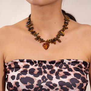 Elegante Leopardenmuster-Herzkette aus 316L Edelstahl mit 18K Gold-Galvanisierung, Wasserfest und Langlebiger Schmuck - Product Image 5