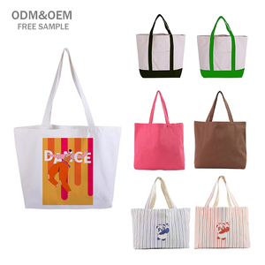 Gahumi Foldable Canvas Embroidered Tote Bag With Pockets And Zipper Customized Logo Tote Bag Women Handbags Reusable Tote Bag - Product Image 1