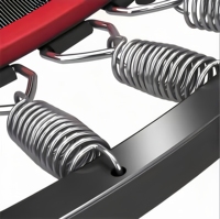 Ressort de traction robuste en acier au carbone EN10270-1 avec crochet d'extrémité personnalisé pour retour de frein et appareils de fitness
