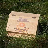 Ataúd para Cremación de Mascotas, Perros y Gatos, Caja Conmemorativa con Tapa Abatible
