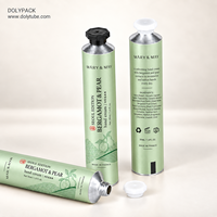 Tube cosmétique en aluminium pur personnalisable avec bouchon à vis, capacités de 30ml/50ml/60ml/80ml/100ml, idéal pour les produits de soin de la peau