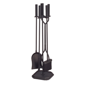 Set <strong>of</strong> <strong>4</strong> Stylish Fireplace Tools Sets Black Indoor Outdoor Fireplace Tool Set <strong>Hearth</strong> Accessories Home - Product Image 1