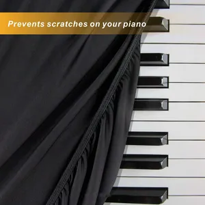 Professional Manufacturer Custom Size LOGO Piano Cover Waterproof Stretchy Piano Keyboard Dust Cover