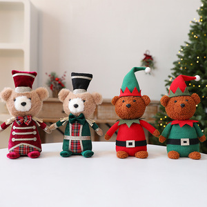 Ornamenti Natalizi a Forma di Orso, Animali di Peluche Natalizi, Decorazioni da Tavola per <span class=keywords><strong>Natale</strong></span>, Statuette di Orso per Feste e Arredamento Casa - Product Image 4