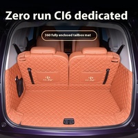 Tapis de coffre en cuir entièrement fermé pour 24 modèles d'accessoires d'intérieur de voiture dédiés C16 avec matériau en cuir durable