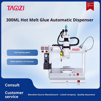 Machine de distribution de colle thermofusible entièrement automatique de bureau avec valve piézoélectrique visuelle, pulvérisateur rotatif et composants essentiels du moteur