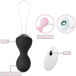 A Jumping <b>egg</b> <b>remote</b> <b>control</b> with 10 frequency for female vaginal dumbbell contraction exercise masturbation device wholesale - Product Image 4
