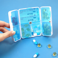 Boîte à pilules pliable magnétique à double couche, organiseur de médicaments portable avec compartiments pour les voyages