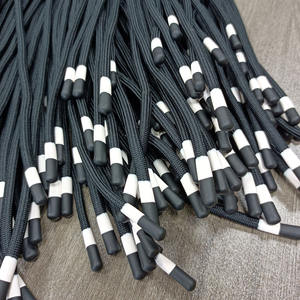 Cordon de serrage personnalisé à extrémité trempée avec embouts en silicone, cordon de vêtement, lacets, vestes, cordon de serrage en polyester - Product Image 6